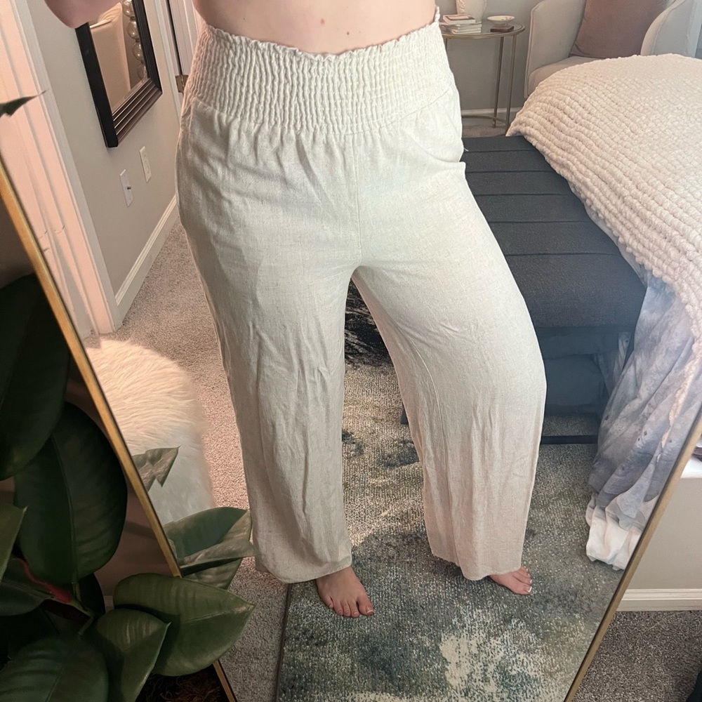 Lulu's Cream Linen Pants